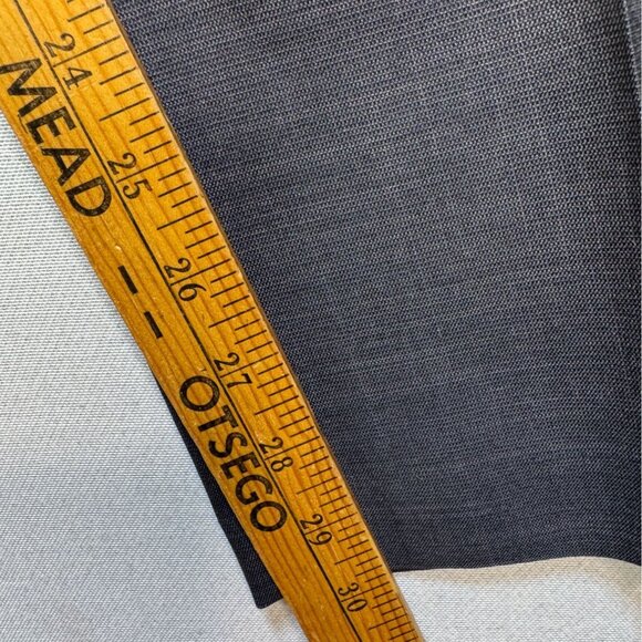 Savane Mens Dress Pants Size 36x30 Gray Classic Fit Herringbone Formal Straight - Picture 7 of 12